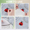 Polyester Embroidery Sew on Cloth Patches PATC-WH0024-009-3