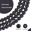 Synthetic Lava Rock Beads Strands X-G-S277-8mm-01-2