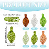 600Pcs 6 Colors Transparent Acrylic Charms TACR-TADJ0001-03-4