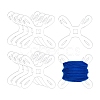 Transparent Acrylic Bobbins PW-WG61084-01-2