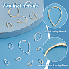 90Pcs 12 Style Teardrop Brass Linking Rings KK-PH0009-91-4