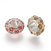 Alloy Rhinestone European Beads X-CPDL-H998-2