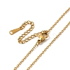 Ion Plating(IP) 304 Stainless Steel Cable Chain Necklace for Women NJEW-G097-05G-2