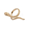 Ion Plating(IP) 304 Stainless Steel Snake Open Cuff Ring Findings RJEW-G285-25G-2