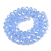 Electroplate Glass Beads Strands EGLA-A044-J8mm-B03-3