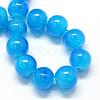 Baking Paint Imitation Jade Glass Round Bead Strands DGLA-Q021-6mm-13-2