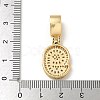 Brass Clear Cubic Zirconia European Dangle Charms KK-R003-01G-09-4