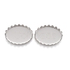 Tarnish Resistant 201 Stainless Steel Cabochon Settings STAS-P249-10A-P-1