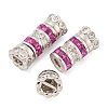 925 Sterling Silver with Rhinestone Screw Clasps STER-B005-41B-P-2