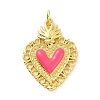 Rack Plating Brass Enamel Pendants KK-C008-15G-2
