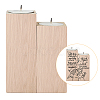 Wood Candle Holder AJEW-WH0268-005-4