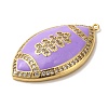 Rack Plating Brass Enamel with Cubic Zirconia Pendant KK-A229-32G-01-2