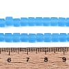 Transparent Frosted Glass Beads Strands GLAA-N072-01A-A12-4