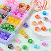 150Pcs 10 Colors Transparent Crackle Acrylic Beads MACR-YW0001-65-6