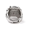 Dragon Eye Glass Wide Band Rings for Men RJEW-E017-01AS-04-3