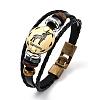 Braided Leather Cord Retro Multi-strand Bracelets BJEW-L616-20J-1