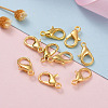 Golden Tone Zinc Alloy Lobster Claw Clasps X-E102-NFG-7