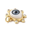 Brass Micro Pave Clear Cubic Zirconia Pendants ZIRC-E006-04G-03-3