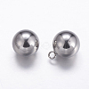 Tarnish Resistant 201 Stainless Steel Sphere Charms STAS-K146-048-10mm-1