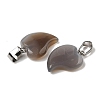 Natural Grey Agate Pendants G-B127-11P-10-3