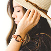 200Pcs 2 Colors Dyed Wood Jewelry Findings Coconut Linking Rings COCO-CD0001-01-6