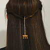 Ethnic Style Tassel Brass with Cubic Zirconia Hair Extension Chain for Women PU2601-3