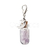 Chakra Natural & Synthetic Gemstone Chips inside Glass Wishing Bottle Pendant Decoration HJEW-JM03309-4