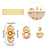 Nbeads 80 Sets 5 Colors Flower Alloy Snap Lock Clasps FIND-NB0004-03-2