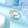 Natural Shell Cuff Ring RJEW-JR00645-01-2