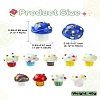10Pcs 10 Colors Handmade Bumpy Lampwork Beads LAMP-CJ0002-16-8