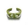 Brass Enamel Cuff Open Rings for Girls WG753F1-01-1