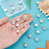 20Pcs Shell Pearl Round Copper Wire Wrapped Pendants PALLOY-PHE00006-3
