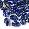 Spray Painted Natural Cowrie Shell Beads SSHEL-R047-03-A-2