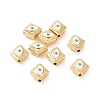 Brass Enamel Beads KK-L189-19G-1
