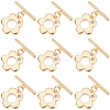 10Pcs Brass Micro Pave Clear Cubic Zirconia Toggle Clasps KK-BBC0025-28-1