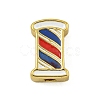 Rack Plating Brass Enamel Beads KK-U029-22G-04-1