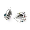 304 Stainless Steel Moon Hoop Earrings EJEW-A119-06P-4