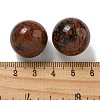 Natural Mahogany Obsidian Round Ball Figurines Statues for Home Office Desktop Decoration G-P532-02A-29-3