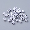 Acrylic Horizontal Hole Letter Beads PL37C9308-V-2
