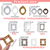 48Pcs 12 Styles Resin Embossed Photo Frames AJEW-NB0007-87-2