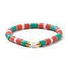 4Pcs 4 Style Polymer Clay Heishi Surfer Stretch Bracelets Set X1-BJEW-TA00261-8