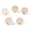 Ash Wood Stud Earring Findings EJEW-TAC0021-09-1