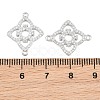 Brass Micro Pave Clear Cubic Zirconia Connector Charms CU-CBA7BFE-03I-P-3