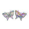 Rack Plating Rainbow Color Alloy Big Pendants X-PALLOY-N163-171A-3
