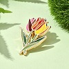 Tulip Enamel Pins JEWB-P045-02A-G-2