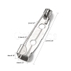 Iron Brooch Pin Back Safety Catch Bar Pins with 2-Hole X-IFIN-N3292-02-3