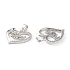 Brass Micro Pave Clear Cubic Zirconia Pendants ZIRC-J039-07P-2