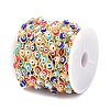 304 Stainless Steel & Evil Eye Glass Beads Link Chain CHS-D034-01G-4