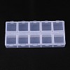 Cuboid Plastic Bead Containers X-CON-N007-02-1