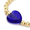 Handmade Lampwork Heart Bracelets BJEW-Q338-01E-2